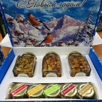 Подарочный набор новогодний с медом «Куштанаш №5»